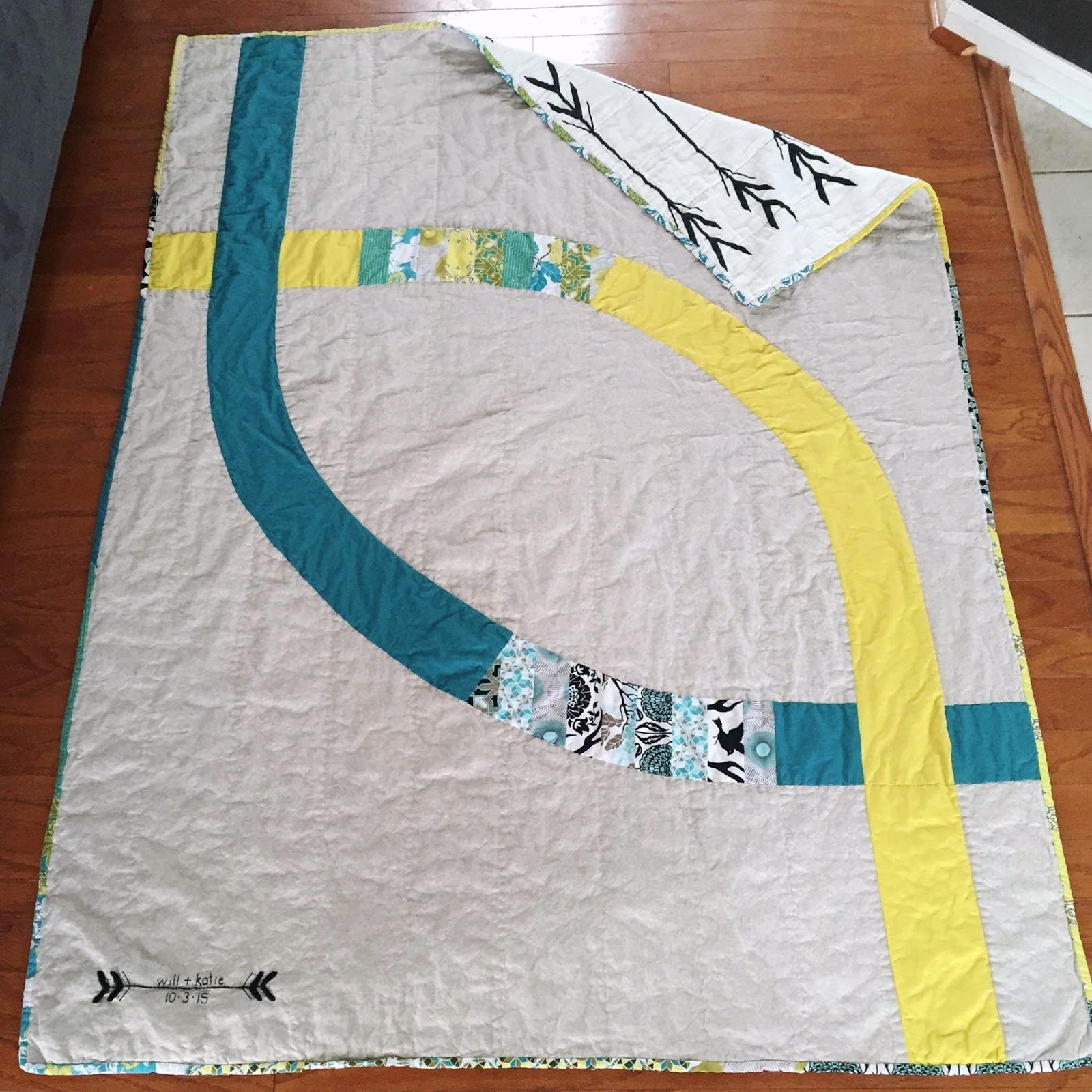 Two Lives Linked: A Modern Wedding Ring Quilt