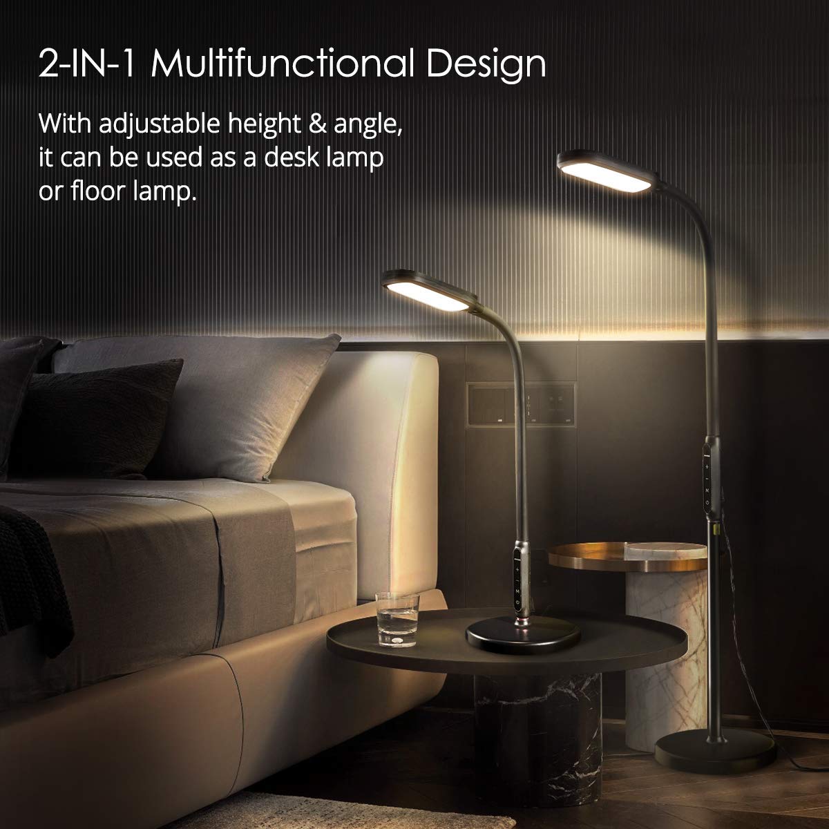 Miroco LED Floor Lamp with 5 Brightness Levels & 3 Color Temperatures