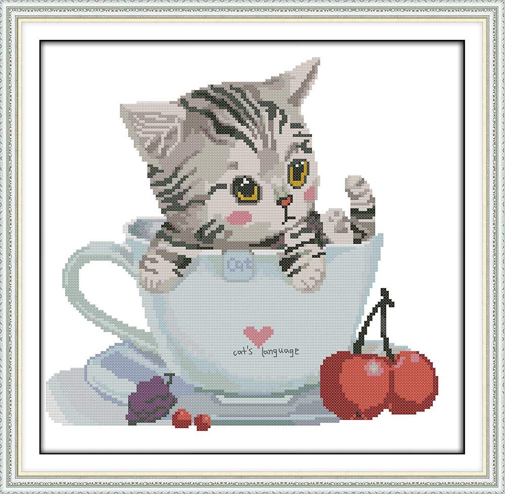 Maydear Cat Cross Stitch Starter Kits for Beginners