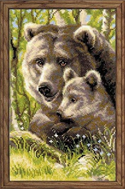 Janlynn Count Mini Counted Cross Stitch Oval Polar Bear - Sew Homegrown