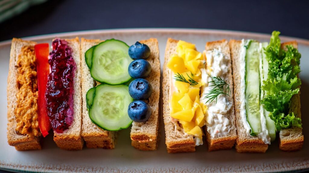 Hogwarts House Finger Sandwiches
