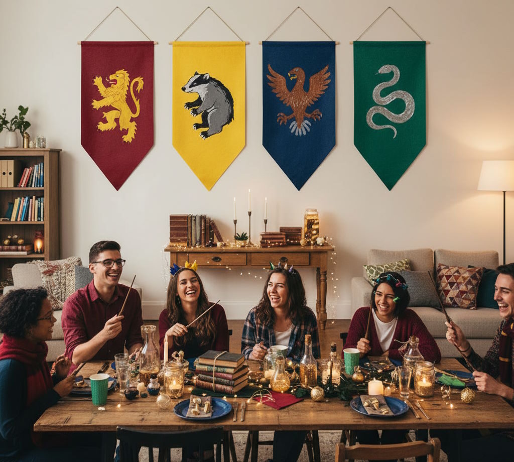 DIY Hogwarts House banners