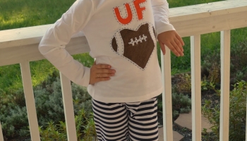 Reverse Applique Football T