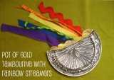 DIY Kid’s Craft: Pot of Gold Tambourine with Rainbow Streamers