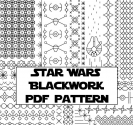 Star Wars Blackwork Embroidery Pattern