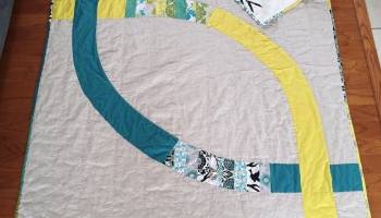Two Lives Linked: A Modern Wedding Ring Quilt